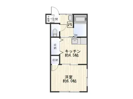 佐藤ハイツ(1K/1階)の間取り写真