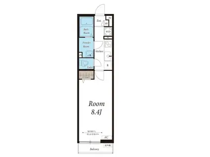 リブリ・モアアリエッタ(1K/3階)の間取り写真