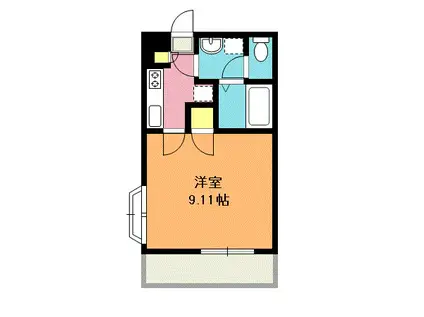 プロヴァンス上尾STA(1K/1階)の間取り写真