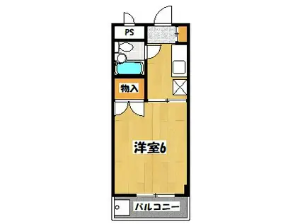 豊産ハイツ(1K/3階)の間取り写真