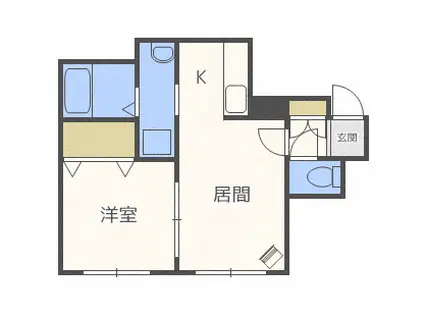 パンセ24(1LDK/3階)の間取り写真