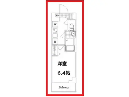 アゼスト立石II(1K/3階)の間取り写真