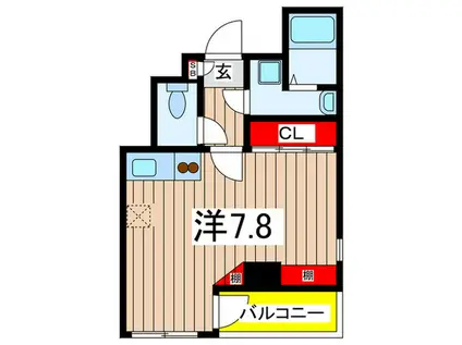 HOKUSAI. B.L.D(ワンルーム/2階)の間取り写真