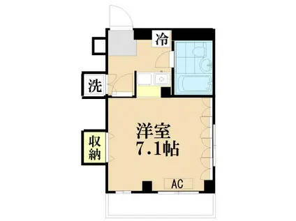 THE ROCKS TAMAGAWA(ワンルーム/4階)の間取り写真