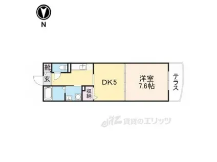 ラ・コルタ(1DK/3階)の間取り写真