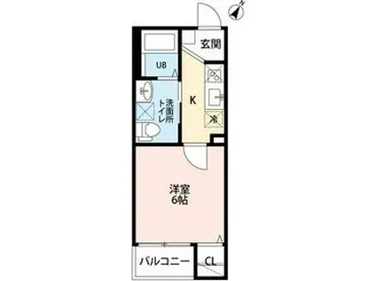 T.A 柵下町2丁目ティー・エー サクシタチ(1K/2階)の間取り写真