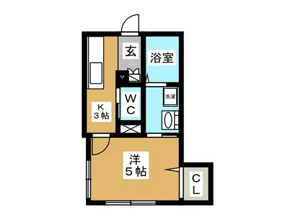 OCEAN NAKAMEGURO(1K/2階)の間取り写真