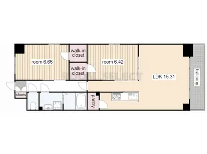 S-FORT鶴舞ARTS(1SLDK/4階)の間取り写真