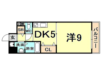 グレース門戸荘II(1DK/4階)の間取り写真