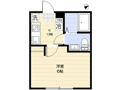 エクセラン本蓮沼I(1K/3階)の間取り写真