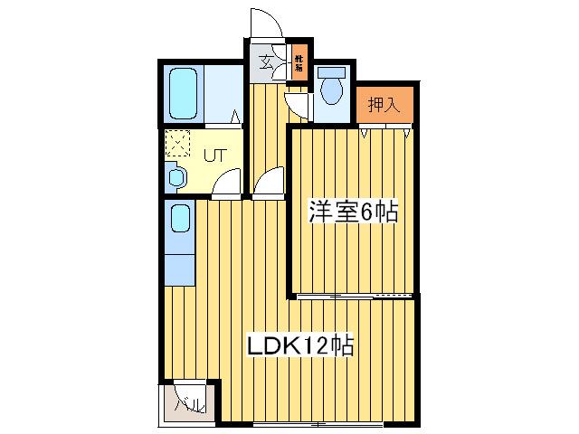 パレットコート(1LDK/2階)の間取り写真