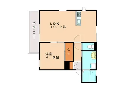 CHAMANT・LA・ERICA(1LDK/3階)の間取り写真