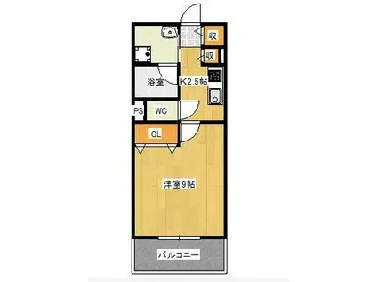 ALTURA(1LDK/3階)の間取り写真