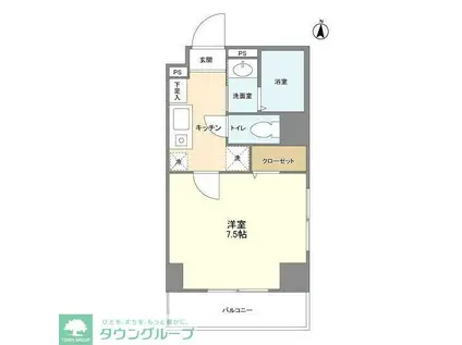 クオーレプロバンス本所(1K/5階)の間取り写真