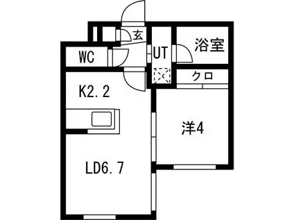 LICHTRARE琴似 琴似3-4MS(1LDK/4階)の間取り写真