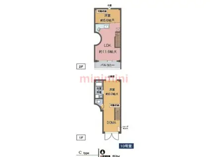 CURVA(2LDK/2階)の間取り写真