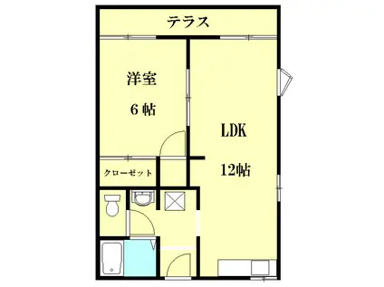 アークガーデン和合(1LDK/2階)の間取り写真