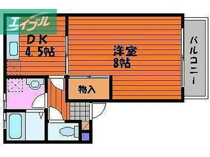 ポテトチップ II(1DK/1階)の間取り写真