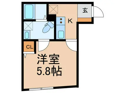 HJ PLACE TAKADANOBABA(1K/4階)の間取り写真