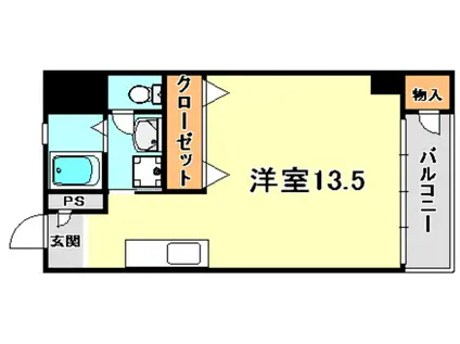 湊川センタービルB棟(ワンルーム/5階)の間取り写真
