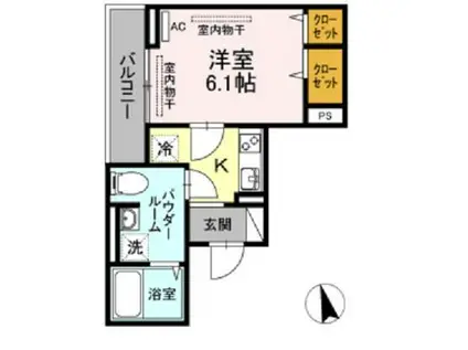 フレッチェ・ボスコIV(1K/3階)の間取り写真