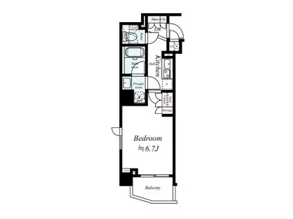 ルーブル東矢口(1K/4階)の間取り写真