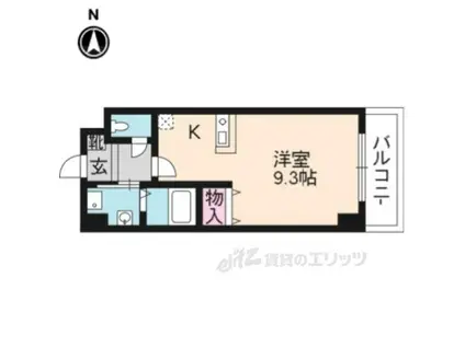 エス・ヴル・バード一乗寺(1K/4階)の間取り写真