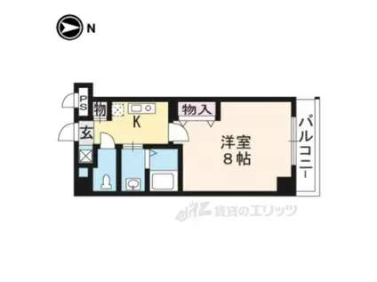 ヴァイタルハウス(1K/1階)の間取り写真