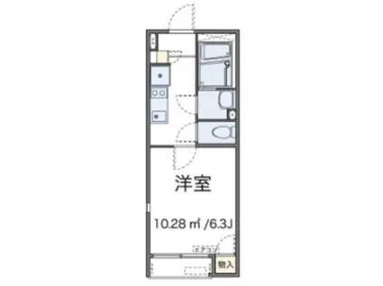 レオネクストディアコート北本(1K/2階)の間取り写真