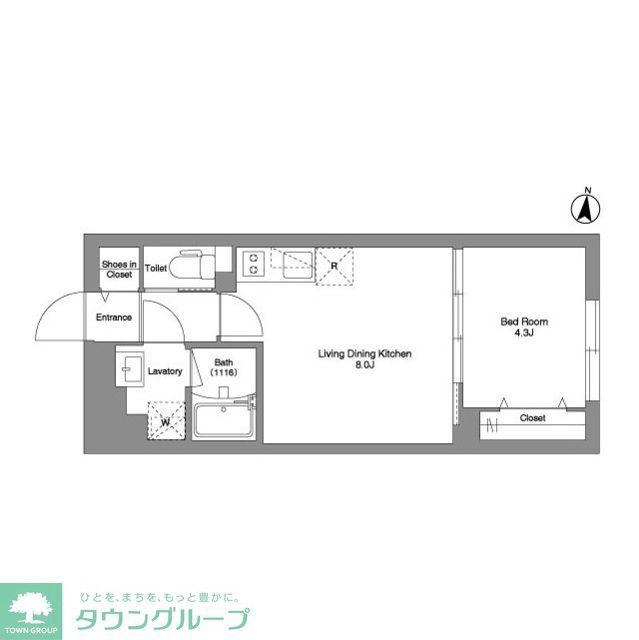 タスキ リシェス 池上(1LDK/3階)の間取り写真
