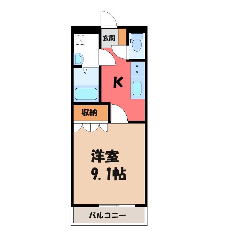 ネオ・コスモ(1K/1階)の間取り写真