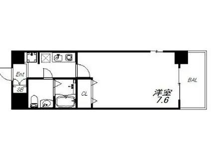 ダイドーメゾン元町シーガル(1K/8階)の間取り写真