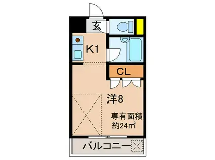 ネオウイング(1K/3階)の間取り写真