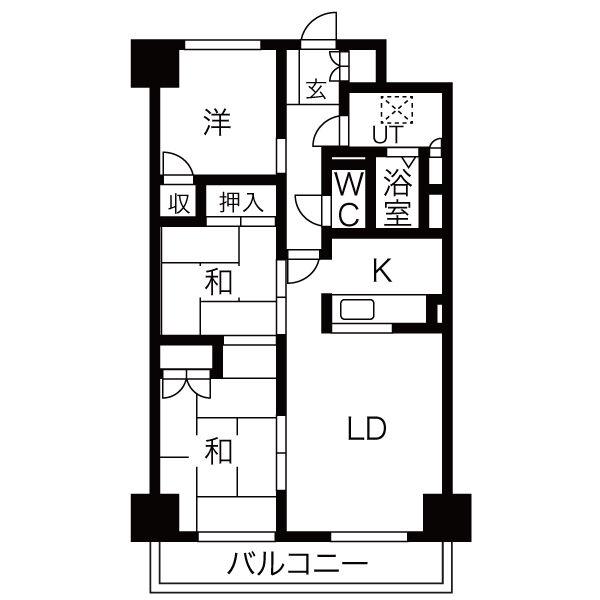 オークコート141(3LDK/5階)の間取り写真