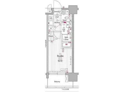 ガーラ・ステーション横濱阪東橋(1K/10階)の間取り写真