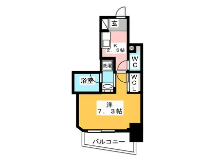 レジディア御茶ノ水II(1K/10階)の間取り写真