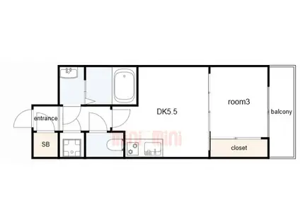 セレニテ神戸ミラク(1DK/10階)の間取り写真