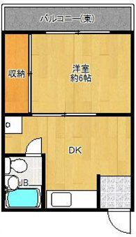 堂ヶ芝ハイツ(1LDK/3階)の間取り写真