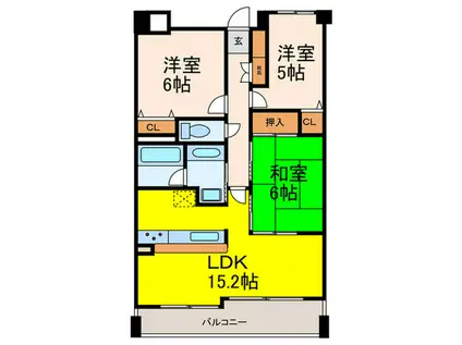 メゾン北昭和町(3LDK/2階)の間取り写真