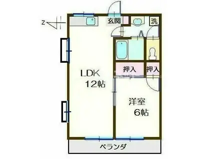 フォレスト富士山(1LDK/3階)の間取り写真