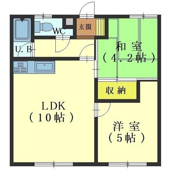 コアパレス(2LDK/1階)の間取り写真