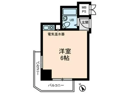 MAC所沢コート(ワンルーム/6階)の間取り写真