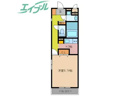 FIRENZE(1K/2階)の間取り写真