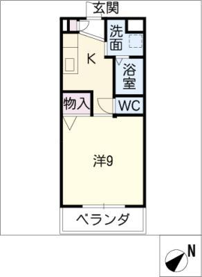シンフォニー大園(1K/1階)の間取り写真