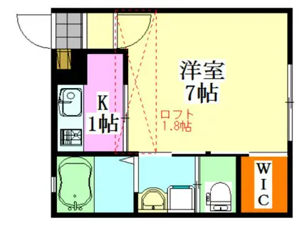 フォルス27(1K/2階)の間取り写真