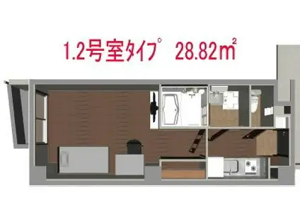 プレド七隈(1K/4階)の間取り写真