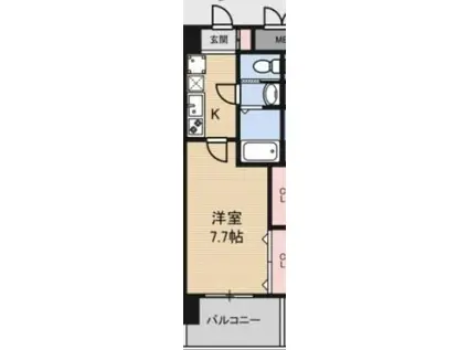 LUXE新大阪I(1K/8階)の間取り写真