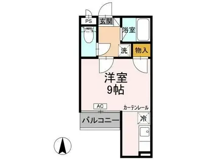 プチシャンブルM(ワンルーム/1階)の間取り写真