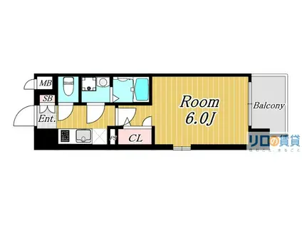 エスリード新大阪グランファースト(1K/4階)の間取り写真