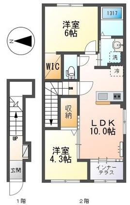 エクセレント(2LDK/2階)の間取り写真